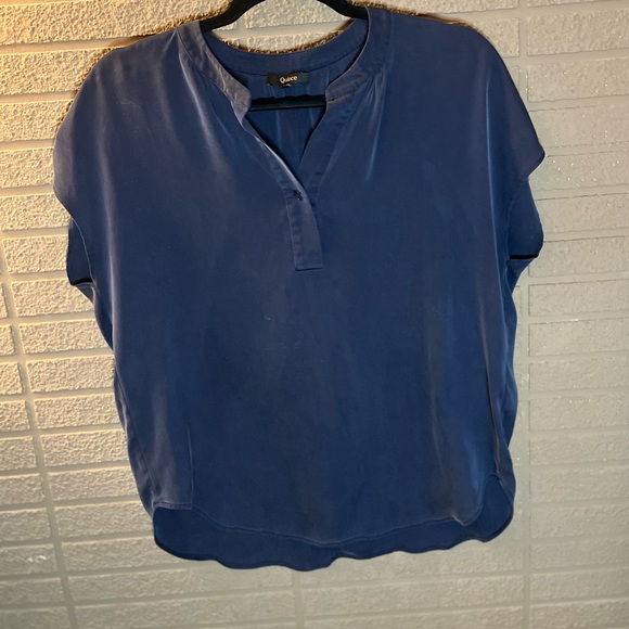 Quince Tops - Quince Women's Navy Blouse